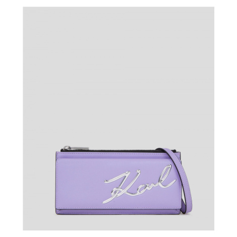 Peňaženka Karl Lagerfeld K/Signature 2.0 Crossbody Wt Iris Purple