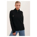 Bigdart 15862 Pocket Detailed Zippered Knitwear Cardigan - Black