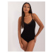 Black ribbed bodysuit with lace