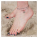 Linda's Jewelry Náramok na nohu Korytnačka s kryštálmi chirurgická oceľ INR231