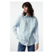 Trendyol Light Blue Tencel Woven Shirt