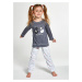 Dievčenské pyžamo Cornette Kids Girl 379/131 Swan LL Tmavosivá