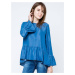 Euphora blouse a'la jeans fastened with buttons at the back blue