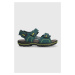 Detské semišové sandále Primigi zelená farba