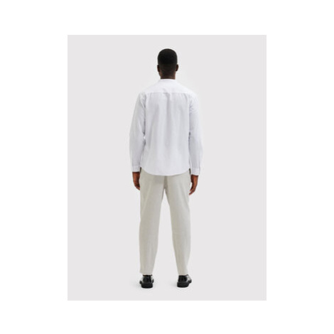 Selected Homme Košeľa New Linen 16079054 Biela Regular Fit