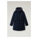 Bunda Woolrich Luxe Puffy Prescott 2In1 Parka Melton Blue