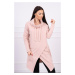 Tunic with clutch front dark Oversize powder pink