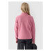 Dievčenská flisová mikina so zipsom 4F JUNIOR FLEECE-JWMM00TFLEF261-56S-LIGHT PINK