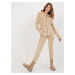 Women's velour set - beige