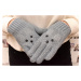Detské sivé zimné rukavice 6-12Y ELLIE