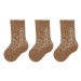 Condor Súprava 3 párov vysokých detských ponožiek 2.518/2 Hnedá