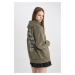 DEFACTO Cool Oversize Fit Back Printed Hooded Washable Faded Effect Sweatshirt