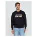 Black Men's Sweatshirt printed Versace Jeans Couture R Logo Foil - Men's