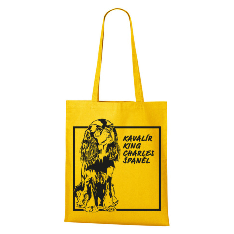 Ekologická nákupná taška s potlačou plemena Kavalír King