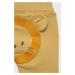 Detské bavlnené tepláky United Colors of Benetton žltá farba, s nášivkou