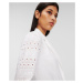 Sako Karl Lagerfeld Embroidery Blazer White