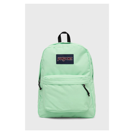 Ruksak Jansport zelená farba, veľký, jednofarebný