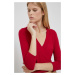 Blúzka Lauren Ralph Lauren dámska, červená farba, jednofarebná