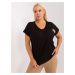 Women's black blouse plus size