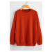 Madmext Mad Girls Orange Basic Sweatshirt Mg806