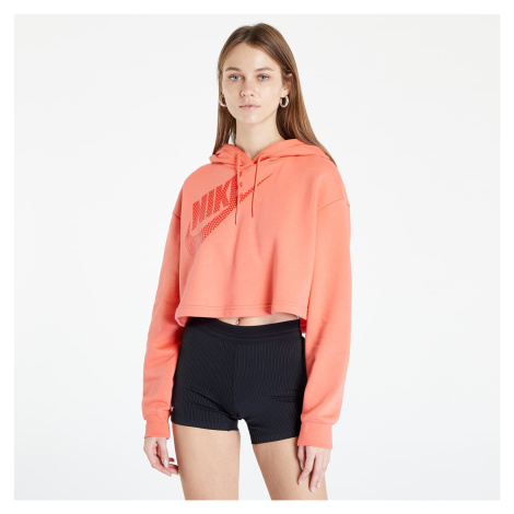 Mikina Nike NSW Fleece Crop Hoodie Orange