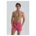 Dagi Pink Micro Plain Short Beach Shorts