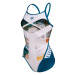 Arena planet swimsuit super fly back white/blue cosmo xs - uk30
