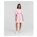 Šaty Karl Lagerfeld A-Line Puff Sleeve Dress Ružová