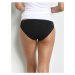 Čierne dámske nočné menštruačné nohavičky s krajkovým detailom Dim MENSTRUAL LACE SLIP