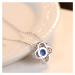 Linda's Jewelry Strieborný náhrdelník Indigový Kvet Ag 925/1000 INH154