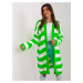 Fluo green and white oversize cardigan