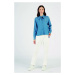 Košeľa La Martina Woman Shirt L/S Light Lyocell Modrá