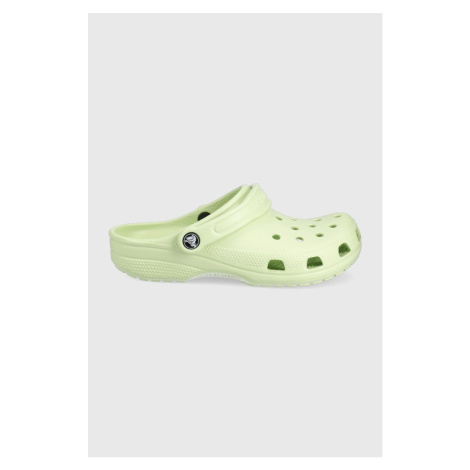 Šľapky Crocs zelená farba