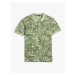 Koton Polo T-Shirt Floral Button Slim Fit Cotton