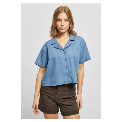 Women's Light Denim Resort Skyblue Shirt Washed Urban Classics