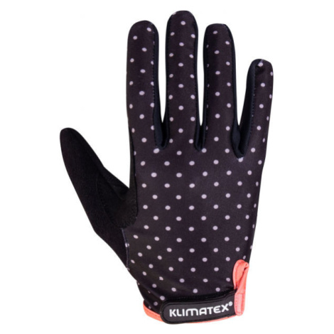 Klimatex NINE Dámske cyklistické prstové rukavice, čierna, veľkosť