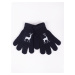 Yoclub Kids's Girls' Five-Finger Gloves With Reflector RED-0237G-AA50-006