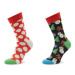 Happy Socks Súprava 2 párov vysokých ponožiek unisex XBDS02-6500 Farebná