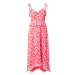 Wallis Letné šaty  ružová / ohnivo červená