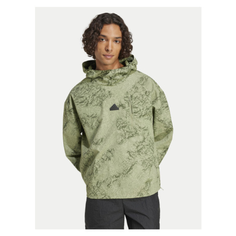 Adidas Bunda anorak City Escape IY1517 Zelená Loose Fit