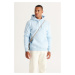 AC&Co / Altınyıldız Classics Men's Light Blue Standard Fit Regular Cut Fleece Inside 3 Thread Ho