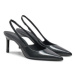 Calvin Klein Sandále Heel Slingback Pump 70 Saff Lth HW0HW02068 Čierna