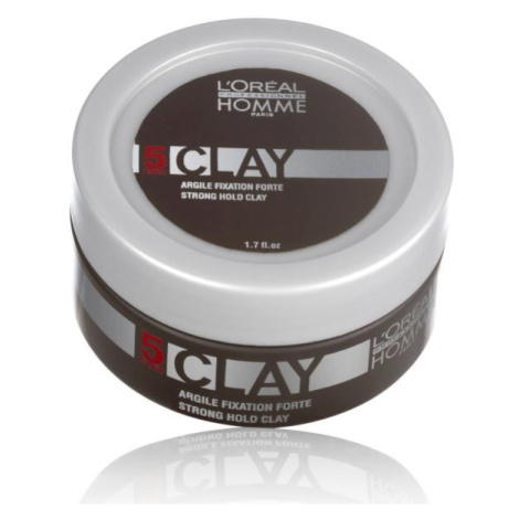 Silno fixačná zmatňujúci hlina Loréal Homme Clay - 50 ml - L’Oréal Professionnel + darček zadarm
