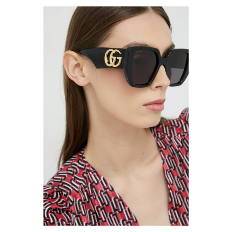 Slnečné okuliare Gucci dámske, čierna farba, GG0956S