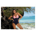 Priscilla Dafne-Cosmo swimsuit M-428 light pink-navy blue