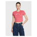 Tommy Jeans Tričko Essential Logo DW0DW14910 Ružová Cropped Fit