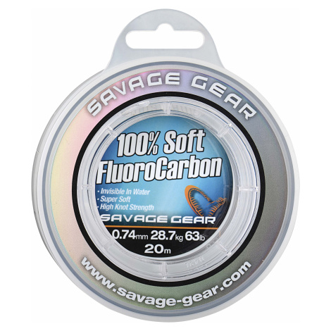 Savage gear florocarbon soft fluoro carbon 15 m - priemer 0,92 mm / nosnosť 40,5 kg
