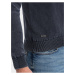 Tmavomodrý pánsky basic sveter s véčkovým výstrihom Ombre Clothing