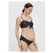 Čierne kvetované dvojdielne tehotenské plavky Mama.licious Ofelia