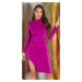 Sexy Koucla longsleeve dress ruched darkpink Einheitsgroesse